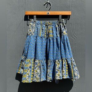 Vintage 70s French Colures du Provence Girls Skirt Size 10 yrs